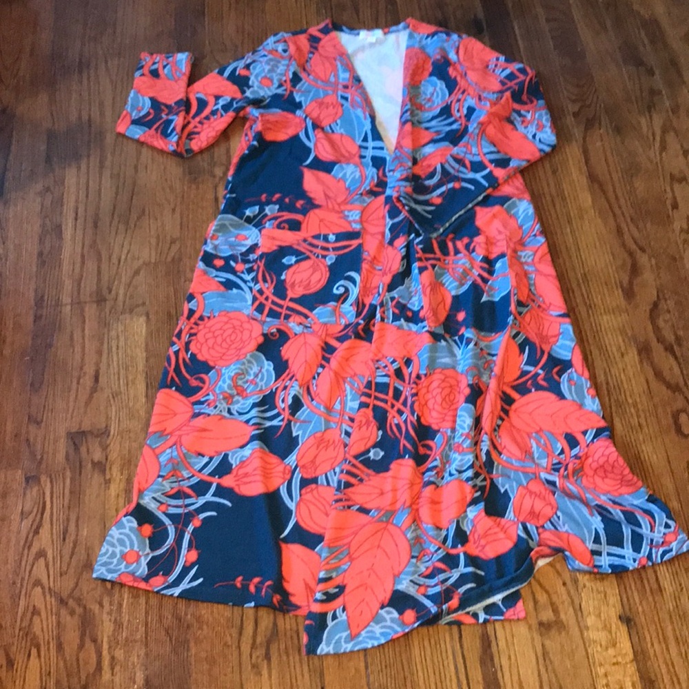 Floral duster cardigan